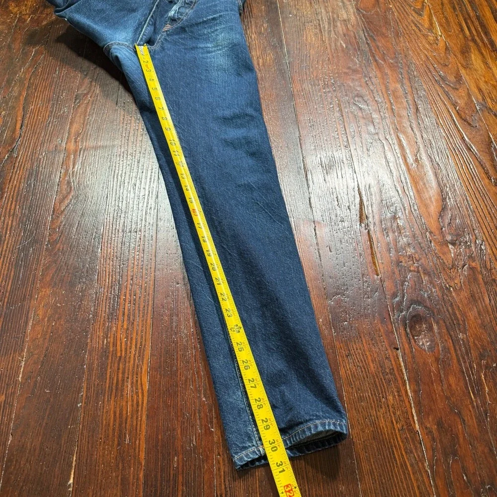 H&M Selvedge Jeans Mens 31x32‎ Blue &Denim Dark Wash Slim Tapered Turkey Preppy